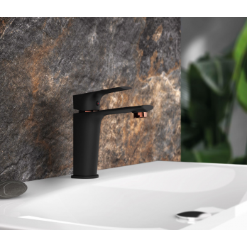 Смеситель для умывальника  Modena-18 (BK/RG)